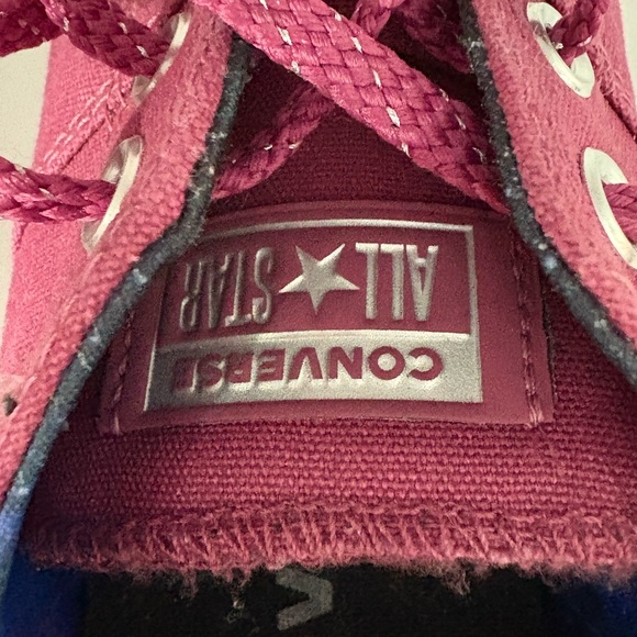 Converse Women's Low-Top Chuck Taylor Sneakers Berry Sparkle Laces Size 8 - Picture 9 of 10